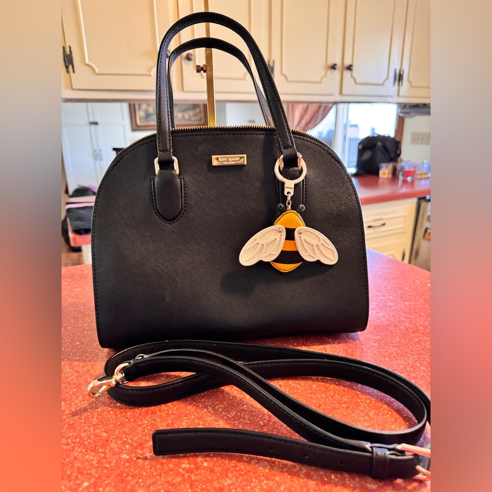 kate spade Black Dome Satchel Bee charm NOT included